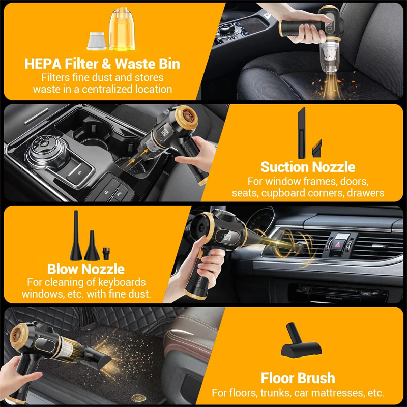⏳🔥LIMITED-TIME 50% OFF! ⏰🎉 2026 Sale — Over 25,000 Sold! 🚗 Cordless 4-in-1 Car Vacuum – 12000Pa Suction 💨