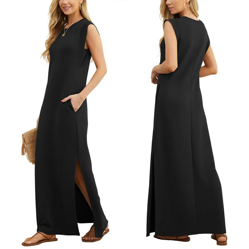 ⏳LAST DAY SALE 50% OFF!!💕Women's Wrinkle-Free Casual Dress with Split Hem