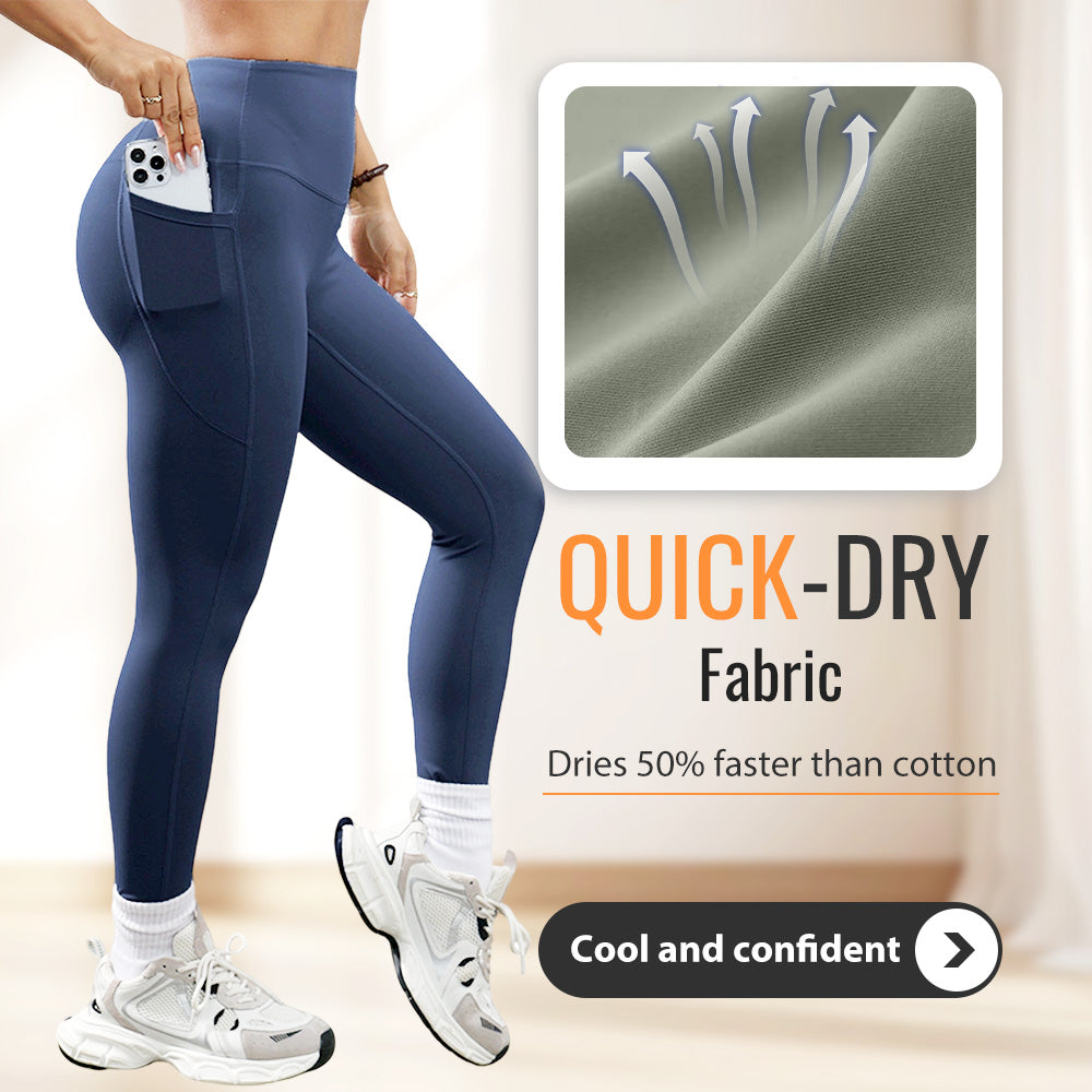 High Waisted Scrunch Butt Lifting Tummy Control Pocket Shaping Training Leggings