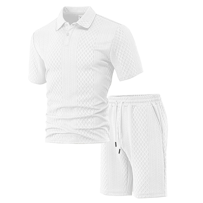 💞50K+ SOLD!💥👴🩳Men's Diamond Print 2-Piece Set – Ready in seconds! Soft, breathable top with easy shorts. No fuss, just style. Perfect for garden BBQs or coffee dates.