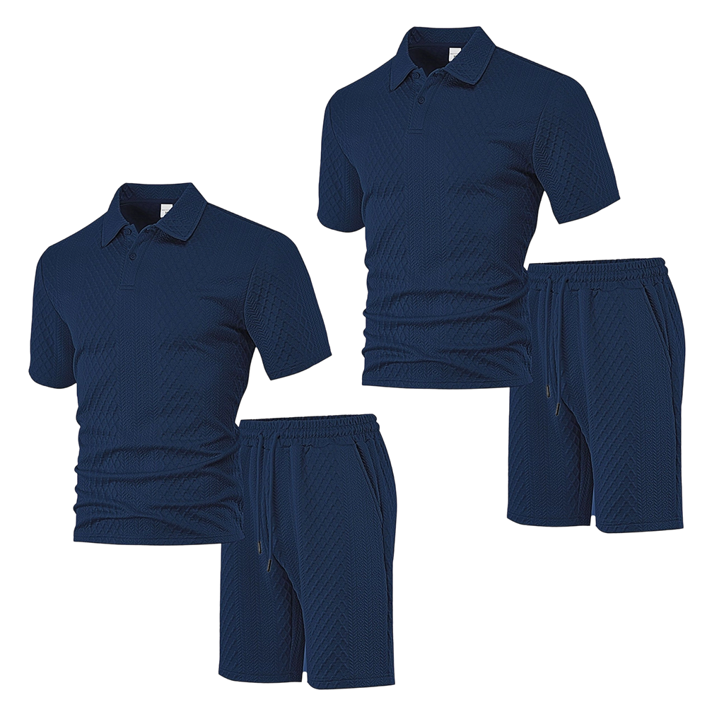 💞50K+ SOLD!💥👴🩳Men's Diamond Print 2-Piece Set – Ready in seconds! Soft, breathable top with easy shorts. No fuss, just style. Perfect for garden BBQs or coffee dates.
