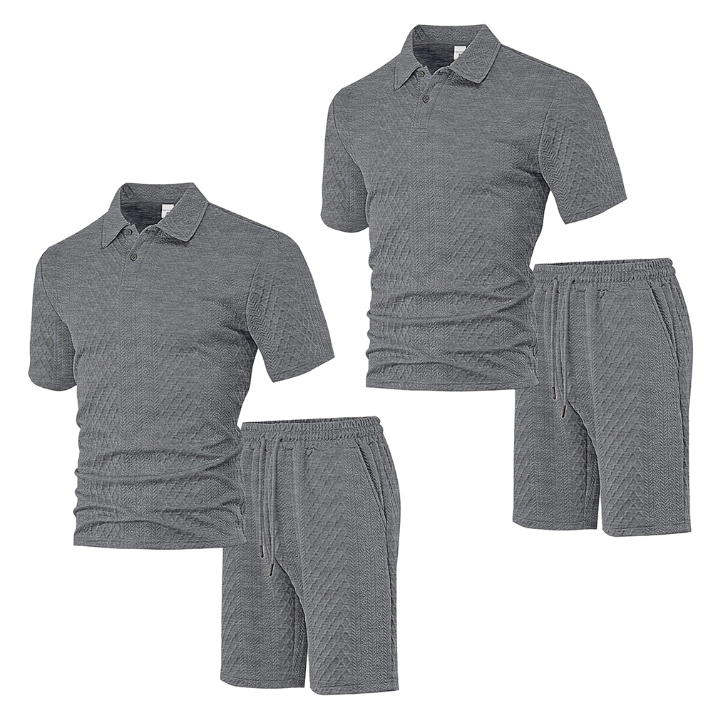 💞50K+ SOLD!💥👴🩳Men's Diamond Print 2-Piece Set – Ready in seconds! Soft, breathable top with easy shorts. No fuss, just style. Perfect for garden BBQs or coffee dates.