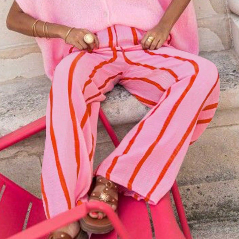 🎁New arrival 52% OFF💥Women's Striped Wide-Leg Casual Pants
