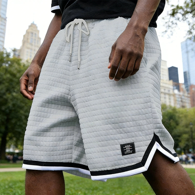 📢📢50% OFF !!!⏰2026 NEW ARRIVALS🩳Drawstring Waist Sport Shorts with Striped Hem