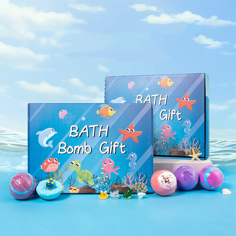 🛁 50% OFF |🌊 Ocean Theme Bath Bombs | 60g*12 Pcs, Foamy Bath Time & Fun Gift Idea ✨