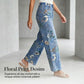 🎁Free Gift 🎁 ⏳Limited-time 50% off⏰Women's Floral Print Straight-Leg Jeans💐👖— Free shipping for two pieces