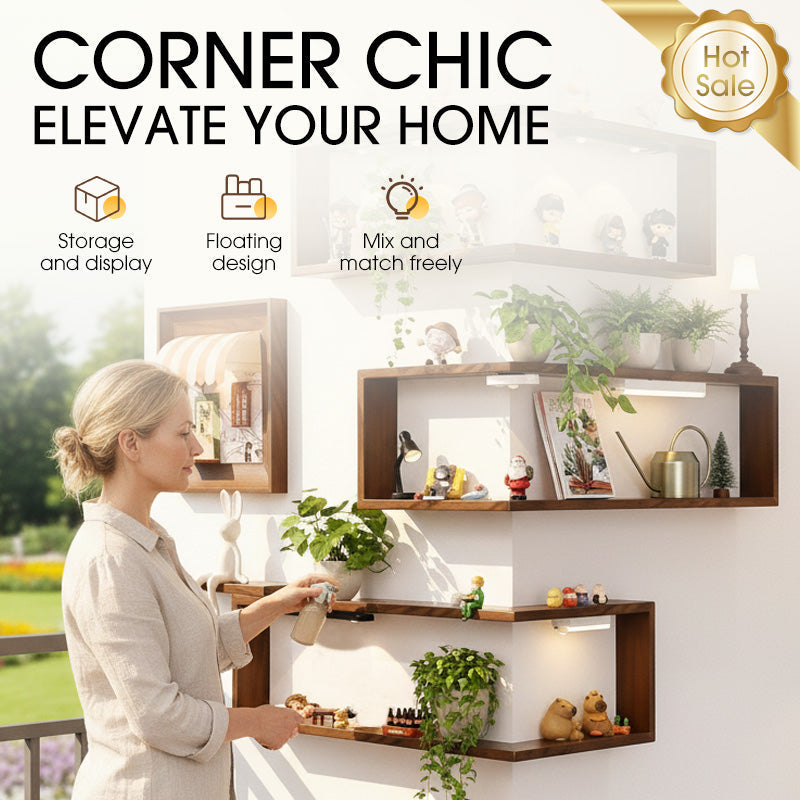 🥳2026 HOT SALE🥳💞55% OFF!✨ 💝Rustic Wood Corner Wall Shelf