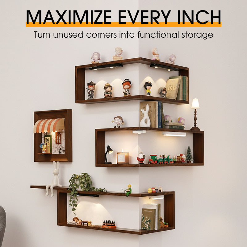 🥳2026 HOT SALE🥳💞55% OFF!✨ 💝Rustic Wood Corner Wall Shelf