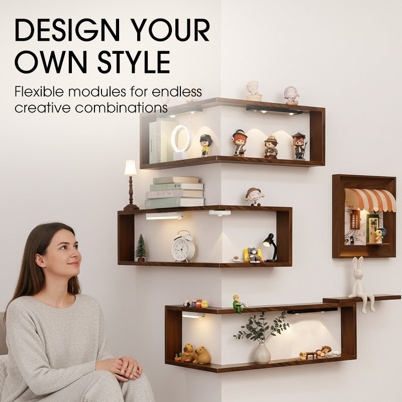 🥳2026 HOT SALE🥳💞55% OFF!✨ 💝Rustic Wood Corner Wall Shelf
