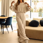 Women’s Relaxed Fit Crop Top & Wide-Leg Pants Set