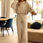 Women’s Relaxed Fit Crop Top & Wide-Leg Pants Set