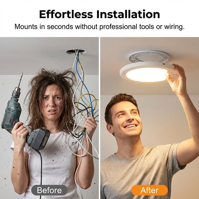 Rechargeable LED Motion Sensor Ceiling Light