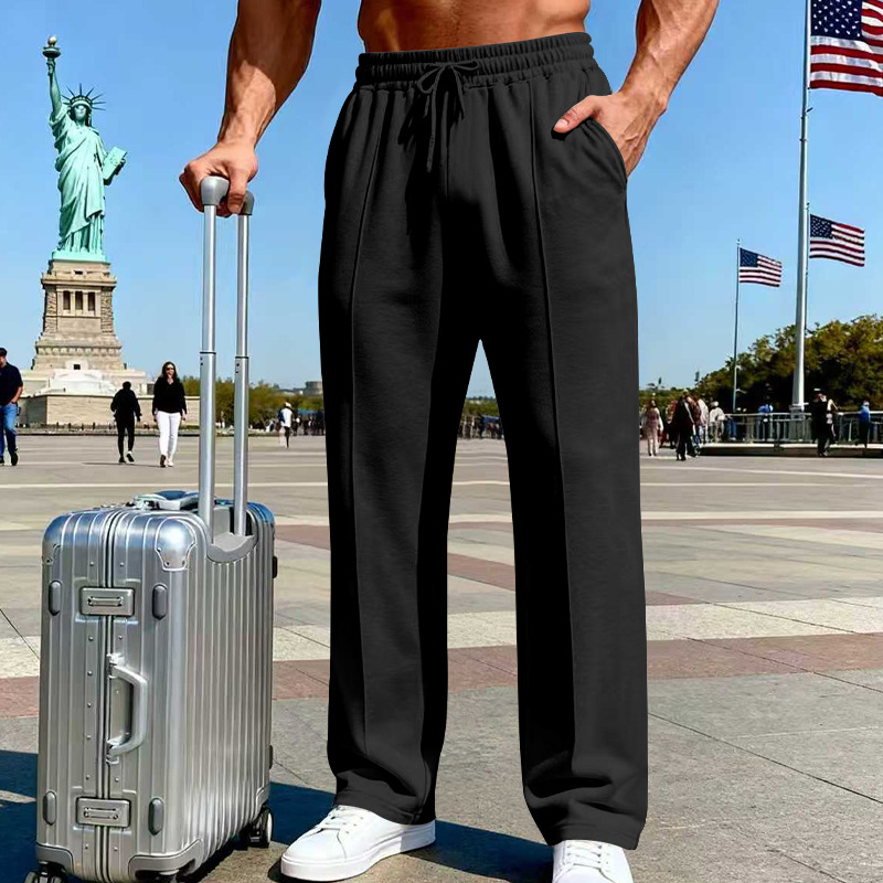 🔥While Supplies Last 50% OFF!🎉 Men's Elastic Waist Drawstring Straight Leg Pants