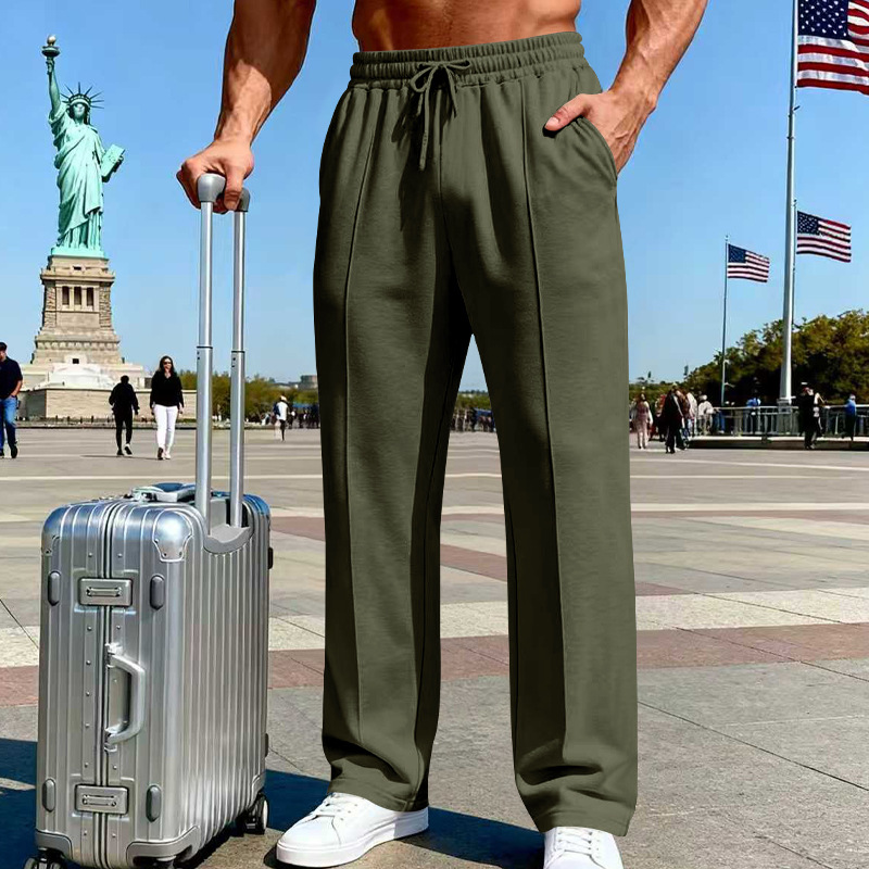 🔥While Supplies Last 50% OFF!🎉 Men's Elastic Waist Drawstring Straight Leg Pants