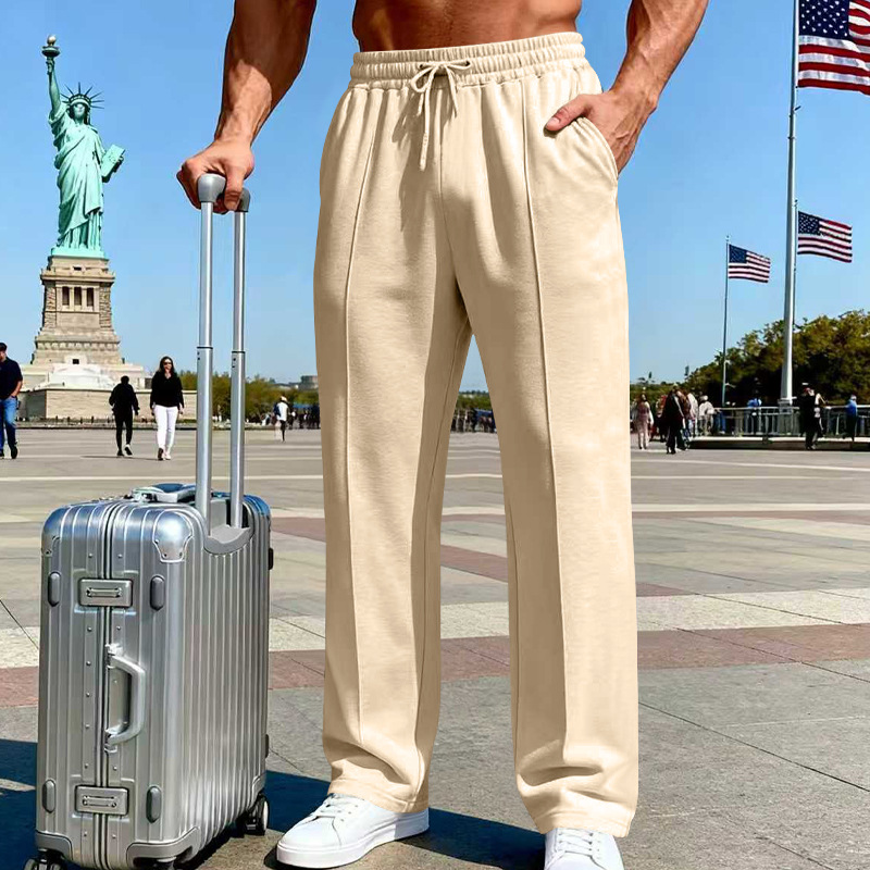 🔥While Supplies Last 50% OFF!🎉 Men's Elastic Waist Drawstring Straight Leg Pants