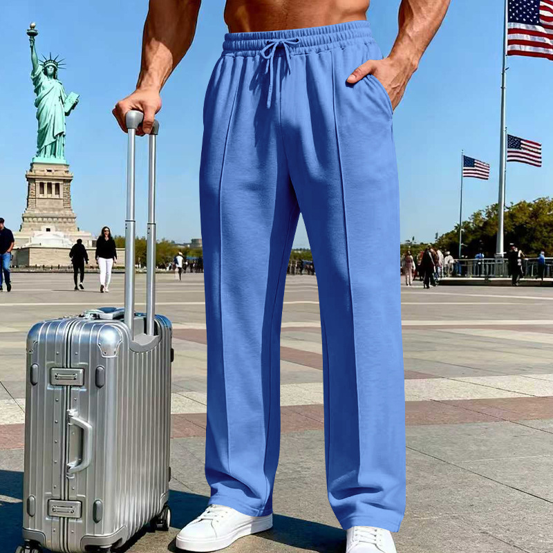 🔥While Supplies Last 50% OFF!🎉 Men's Elastic Waist Drawstring Straight Leg Pants