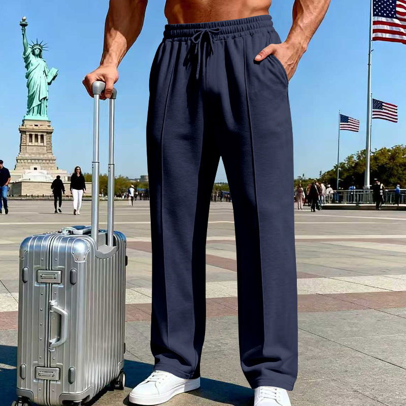 🔥While Supplies Last 50% OFF!🎉 Men's Elastic Waist Drawstring Straight Leg Pants