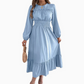 👗New arrival 50% OFF!🥰Women's Long-Sleeve Smocked Ruffle Maxi Dress