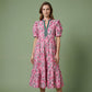 🎁2026 New Arrivals 60% OFF💖Women's Floral Print Puff Sleeve Maxi Dress