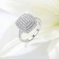 💐50% OFF ! Women's Square Halo Ring – Pairs with Evening & Daily Looks 🌟👗【Limited Stock】