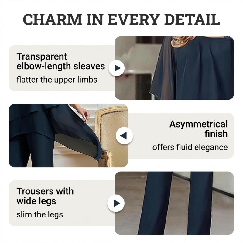 🔥2026 HOT SALE 50% OFF🔥Charming Irregular Top & Wide Leg Pants Set