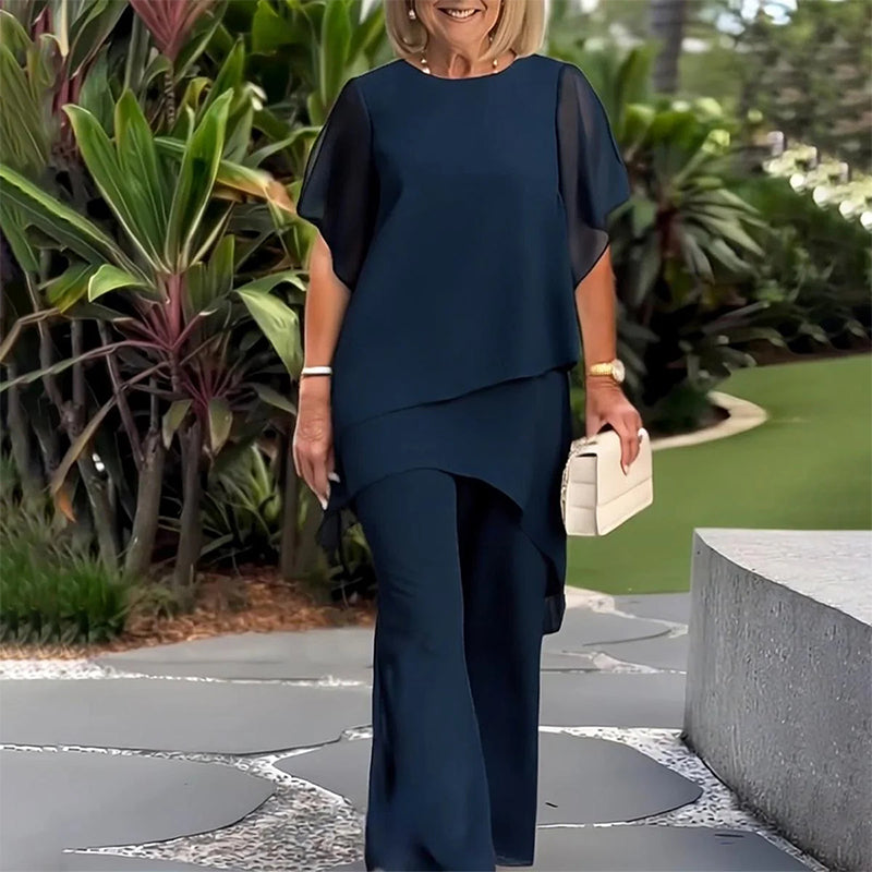 🔥2026 HOT SALE 50% OFF🔥Charming Irregular Top & Wide Leg Pants Set