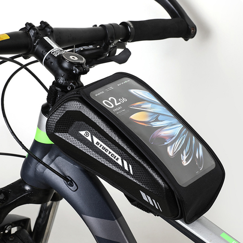 🚴‍♂️50% OFF!📱Water-Resistant Large Capacity Bicycle Bag – Touch-Sensitive Phone Pouch, Slim Top-Tube Design & Dual Zippers🌧️