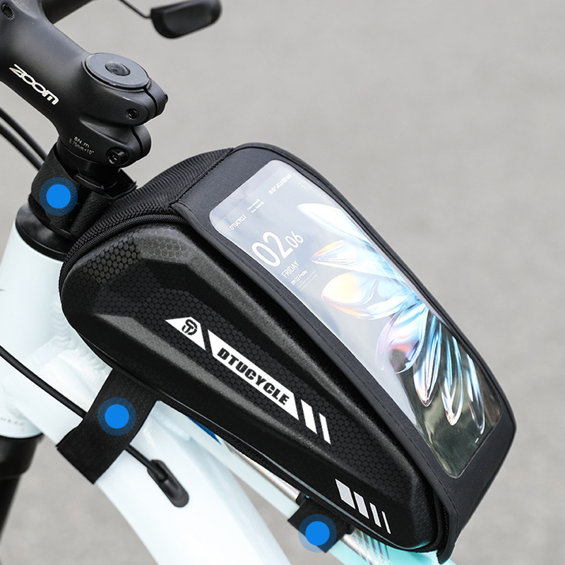 🚴‍♂️50% OFF!📱Water-Resistant Large Capacity Bicycle Bag – Touch-Sensitive Phone Pouch, Slim Top-Tube Design & Dual Zippers🌧️