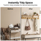 Space-Saving Wall-Mount Coat Rack with Shelf