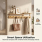 Space-Saving Wall-Mount Coat Rack with Shelf