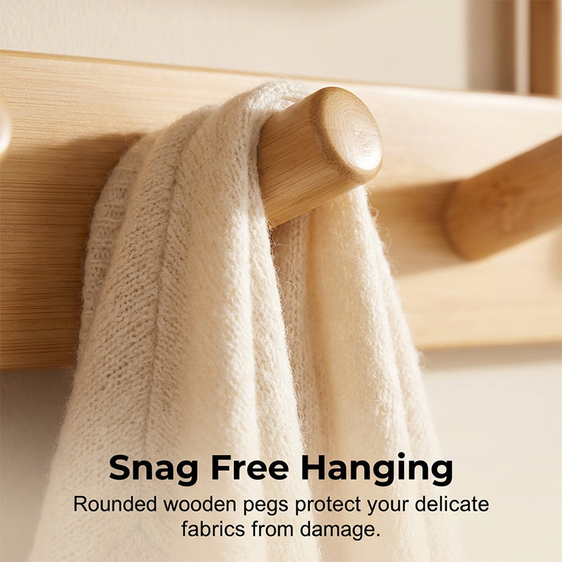 Space-Saving Wall-Mount Coat Rack with Shelf