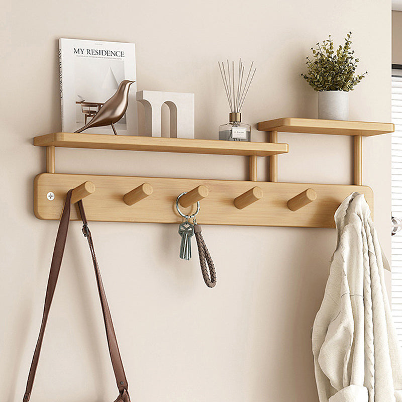 Space-Saving Wall-Mount Coat Rack with Shelf