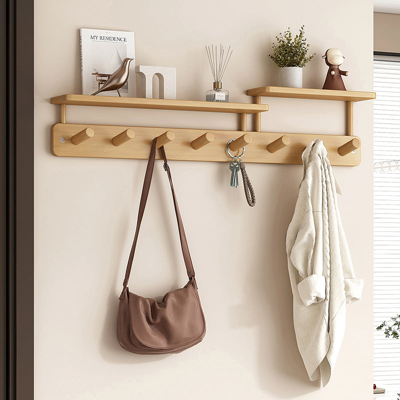 Space-Saving Wall-Mount Coat Rack with Shelf
