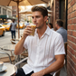 Men's Casual Short Sleeve Button-Down Shirt