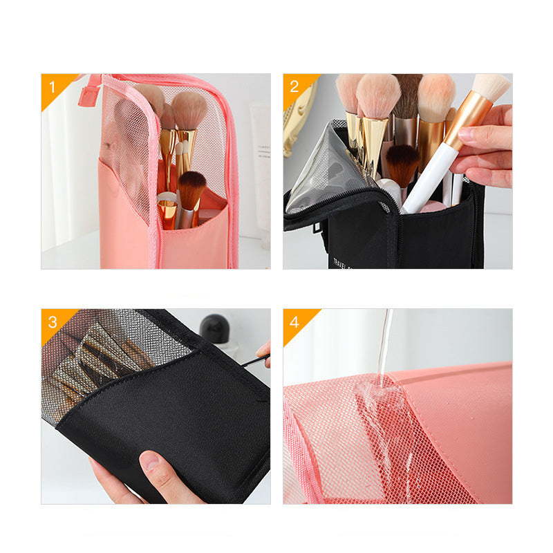 💖Upright Standing Makeup Brush Bag💖