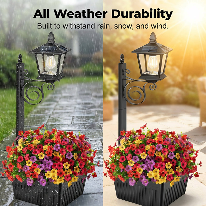 💐50% OFF ! Wrought Iron Solar Light – Retro Style & All-Weather 💡🌿【Limited Offer】