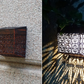 Solar Powered LED Hollow Wall Light for Pathway & Yard