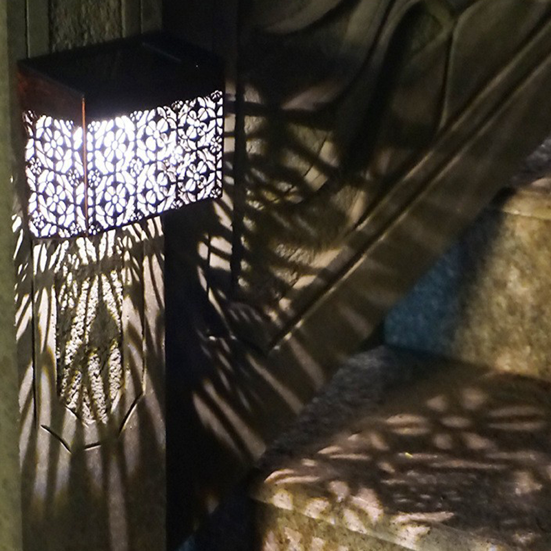 Solar Powered LED Hollow Wall Light for Pathway & Yard