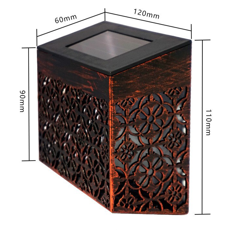 Solar Powered LED Hollow Wall Light for Pathway & Yard