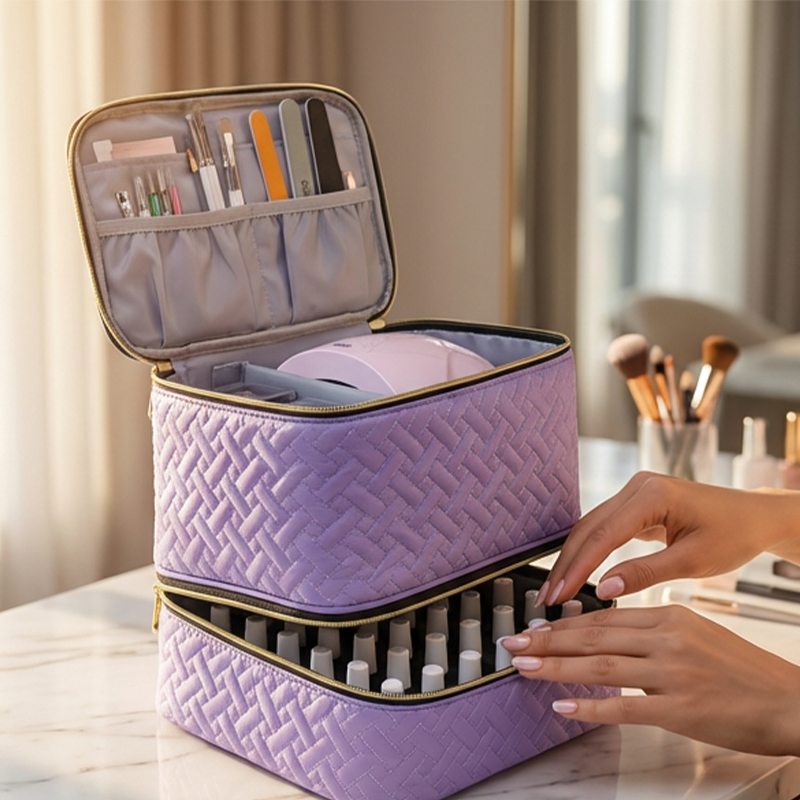 🔥50％ OFF🔥Double-Layer Nail Polish Organizer Bag