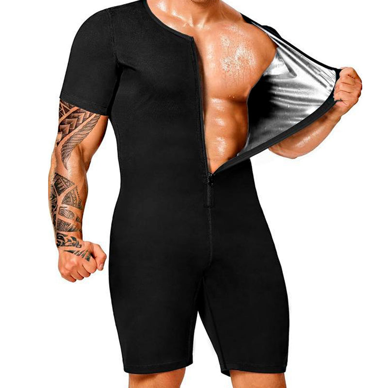 🧖‍♂️ 50% OFF NOW! 🔥 Men's Full Body Sauna Jumpsuit – Weight Loss Support, Sweat-Boosting & Perfect for Workout 💪