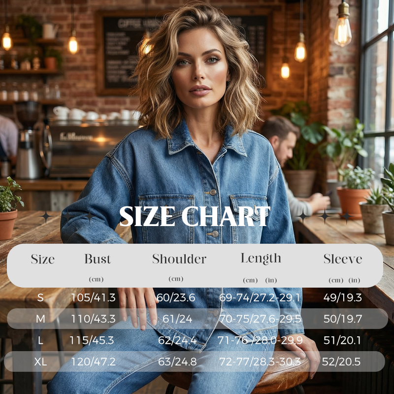 Casual Long Sleeve Denim Shirt Jacket