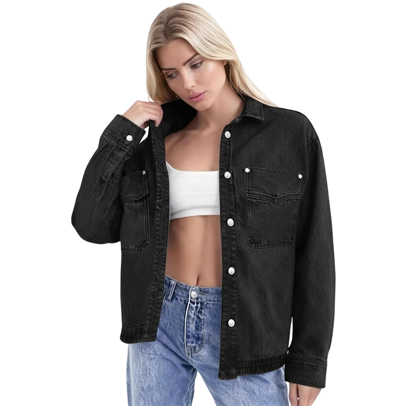 Casual Long Sleeve Denim Shirt Jacket