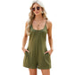 Vacation Scoop Neck Cami Romper with Pockets