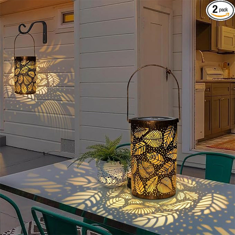 Hanging Solar Shadow Lantern with Hollow Design