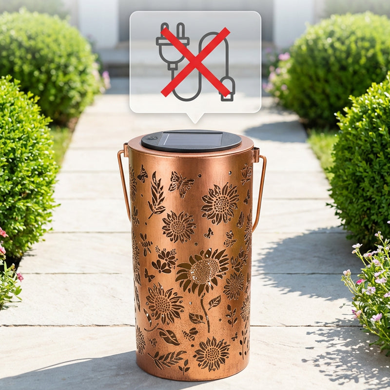Hanging Solar Shadow Lantern with Hollow Design