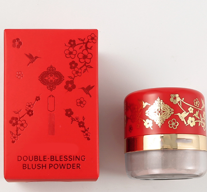 Portable Powder Blush with Puff Applicator