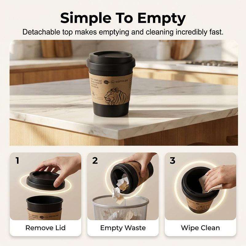 Creative Coffee Cup Style Desktop Trash Can