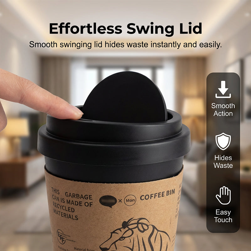 Creative Coffee Cup Style Desktop Trash Can