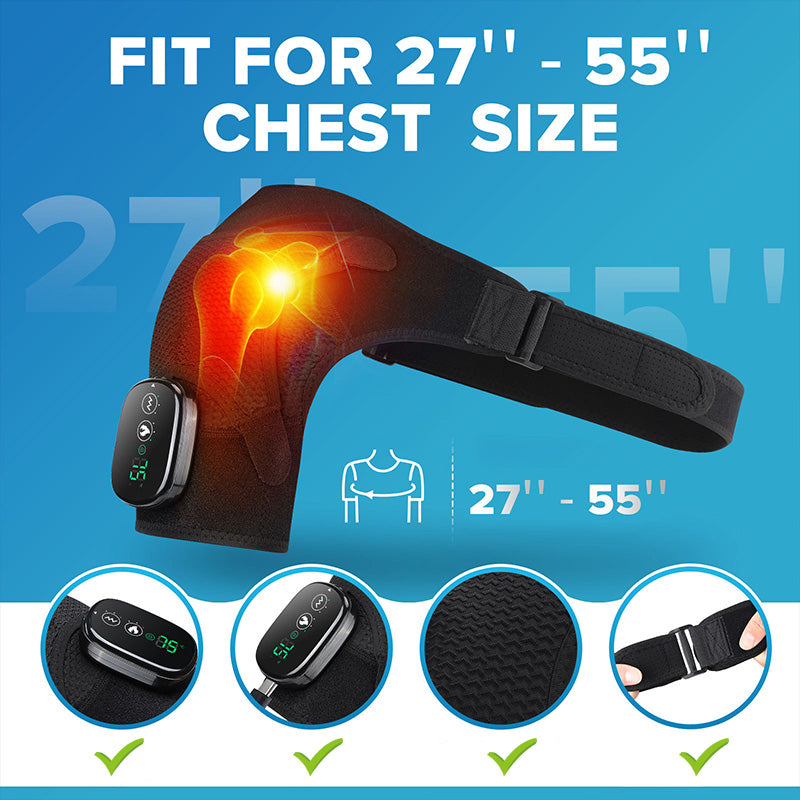 Heated Shoulder Brace with Vibration for Men & Women